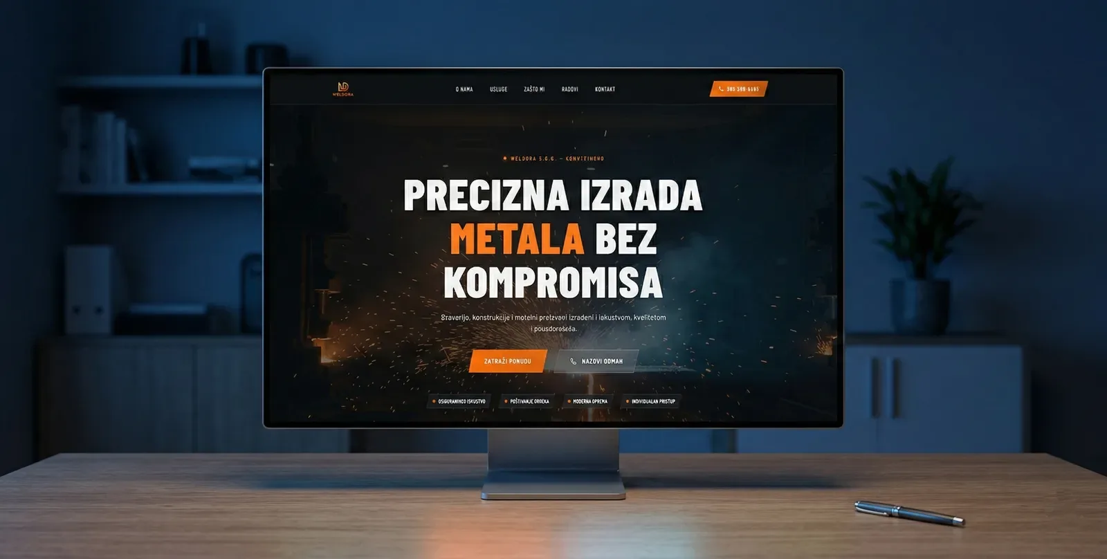 Weldora – branding, landing page i razvoj