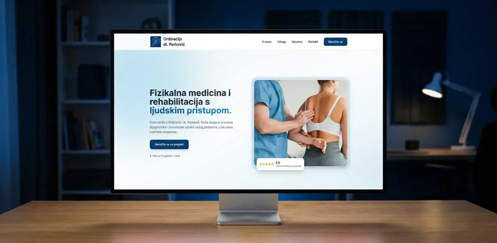 Ordinacija dr. Perković – landing page i razvoj za medicinsku ordinaciju