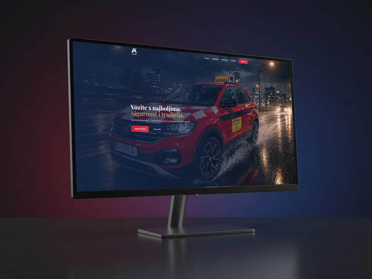 Autoškola Argument – web razvoj i brand refresh za autoškolu