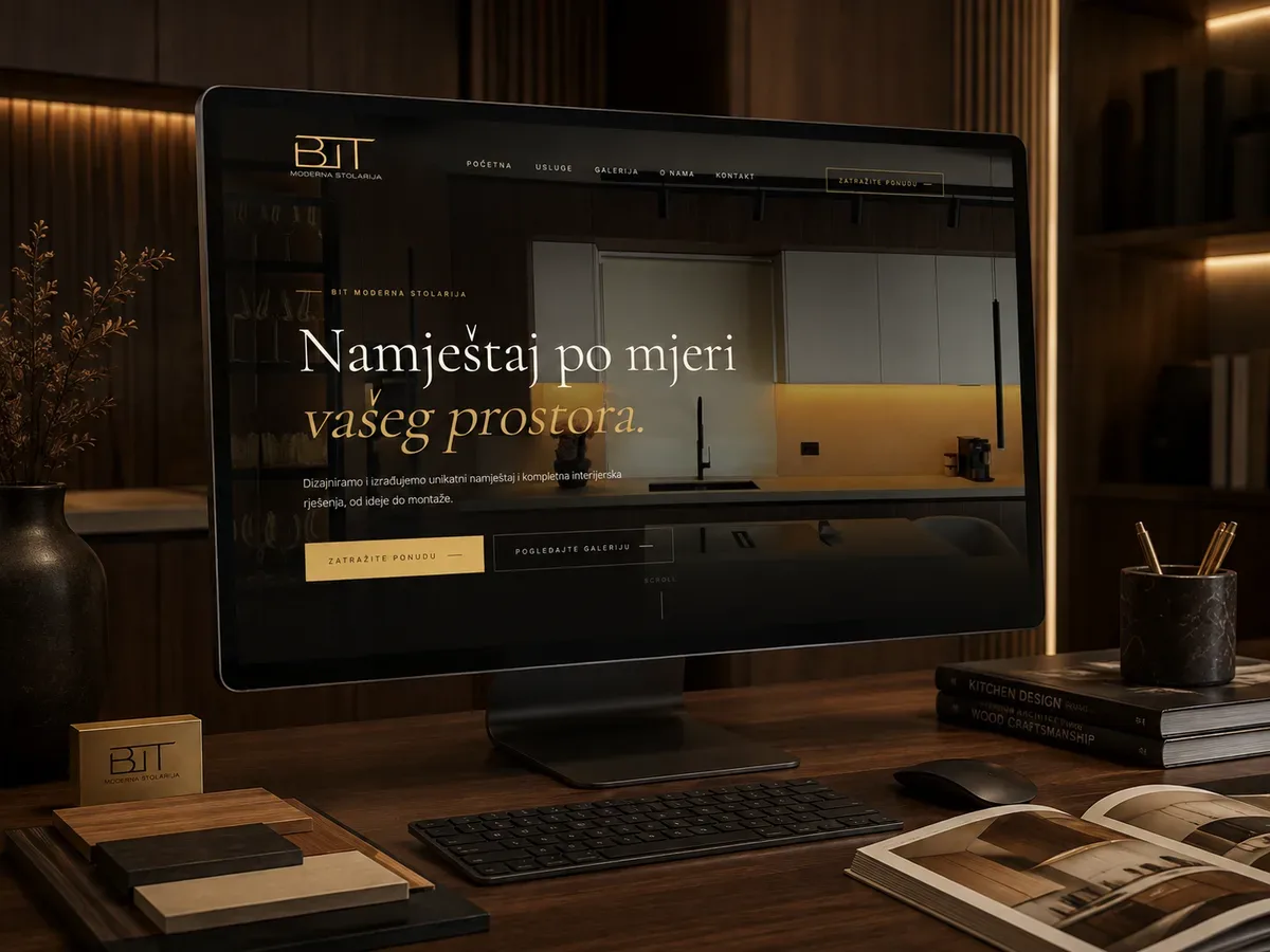 BIT Moderna Stolarija – web dizajn i razvoj za stolariju za namještaj po mjeri kod Zagreba