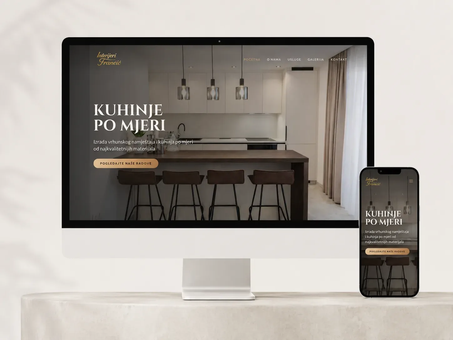 Interijeri Frančić – web dizajn i razvoj za studio interijera