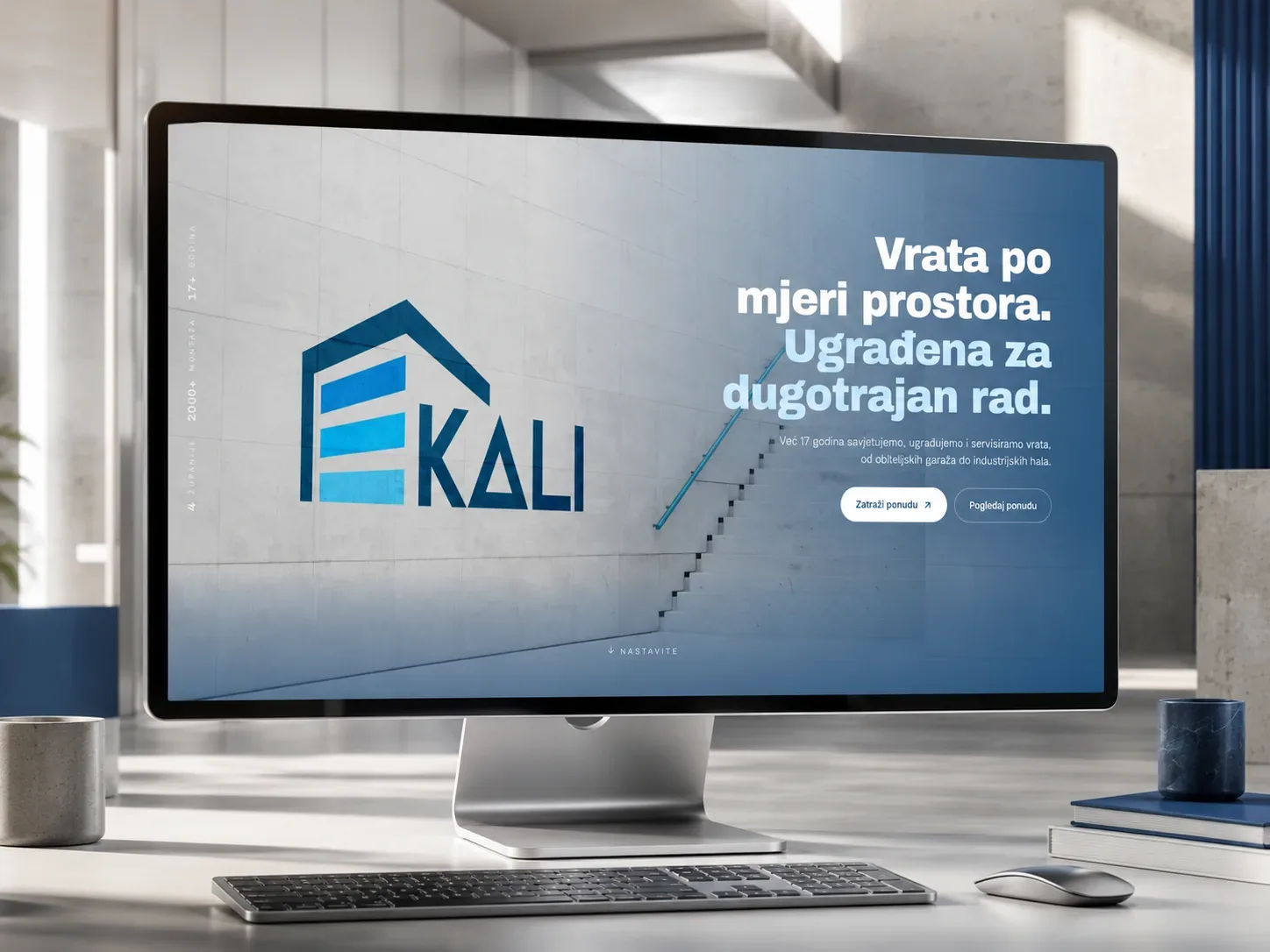 Kali d.o.o. – web design and development for a garage and industrial doors company