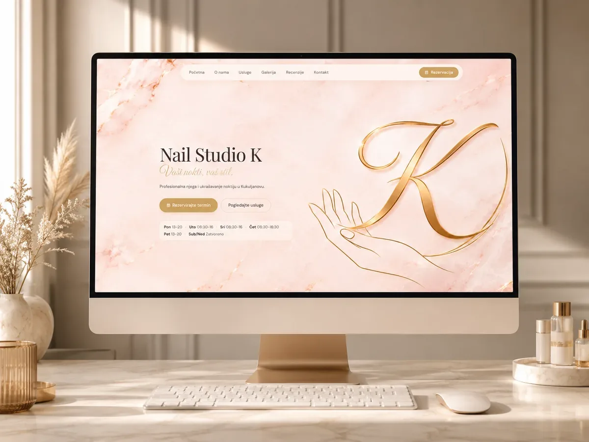 Nail Studio K – web design and development for a nail studio
