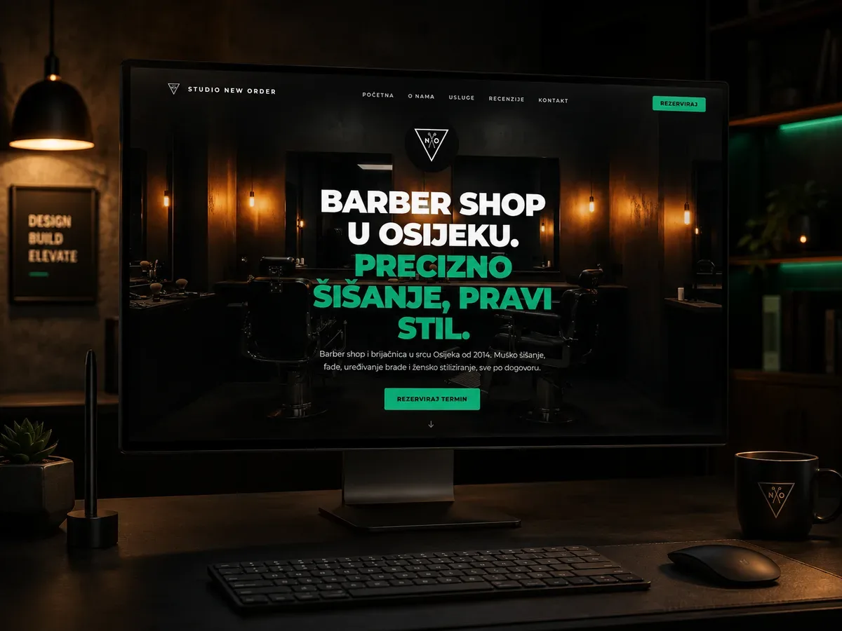 Studio New Order – landing page i razvoj za kreativni studio