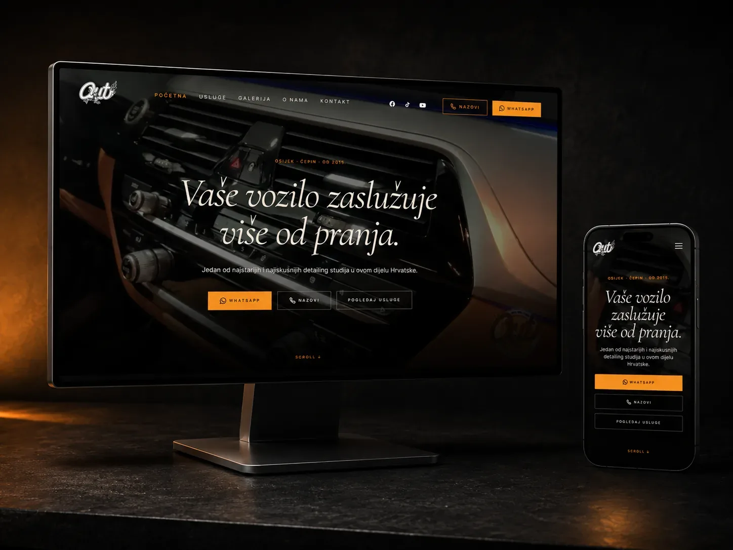 Once Upon a Time Detailing – web razvoj i dizajn za studio za auto detailing