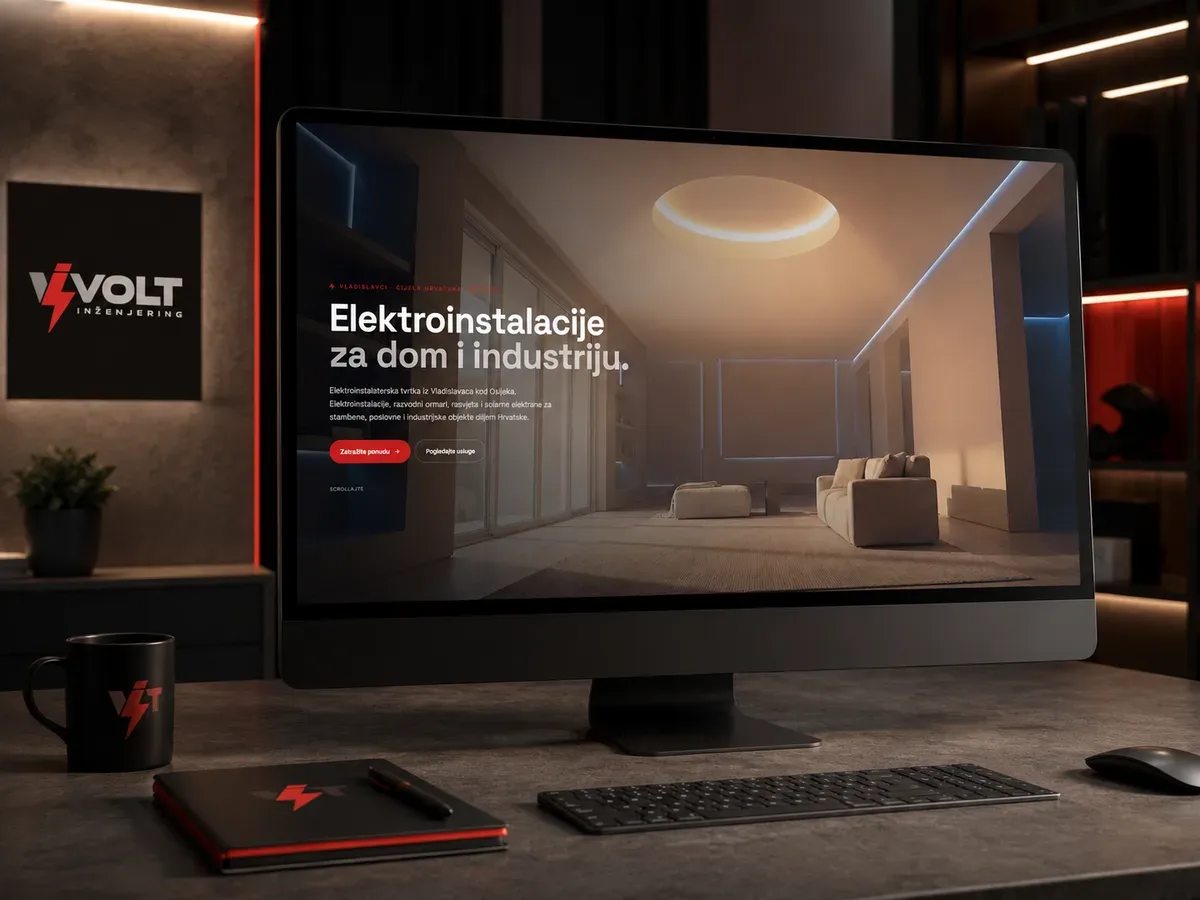 Volt Inženjering – animirani web dizajn i razvoj za elektroinženjering obrt